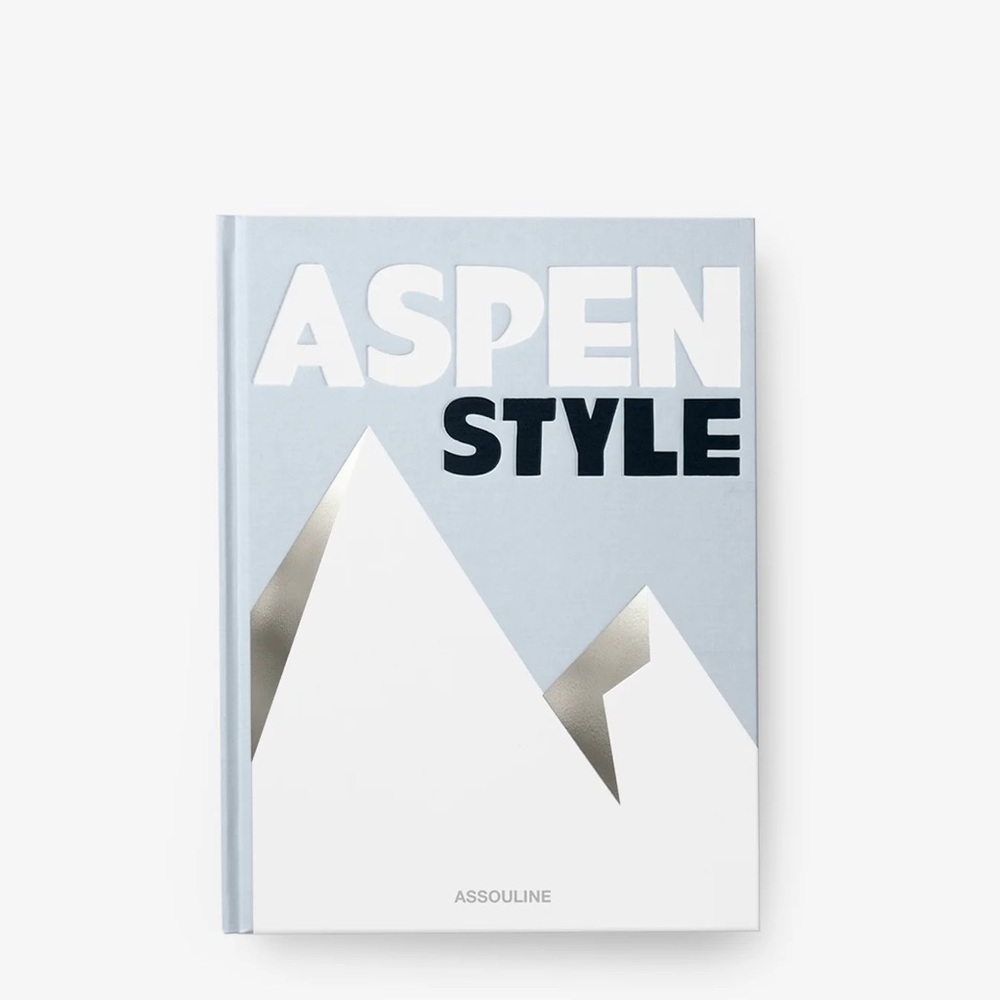 Assouline Aspen Style Coffee Table Book - Light Blue, White & Silver